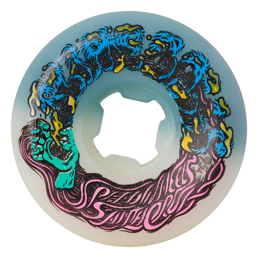 Slimeballs 54mm - 95A Hairballs White/Teal - Skateboard Wheels