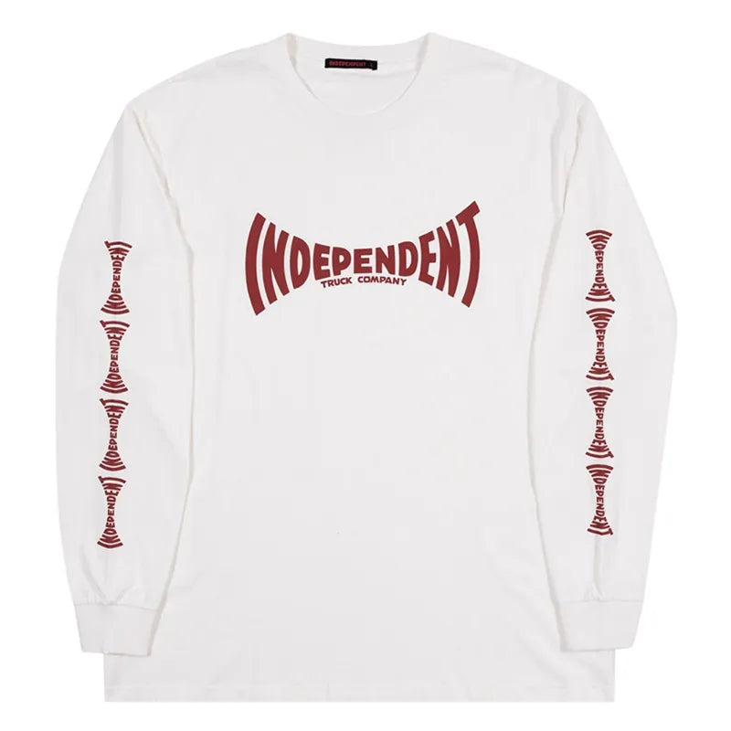 Independent - Span Original Fit Longsleeve Tee  - White / Red