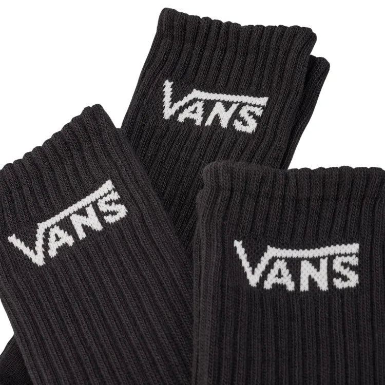 Vans - Classic Crew Black - 3 Pack Socks