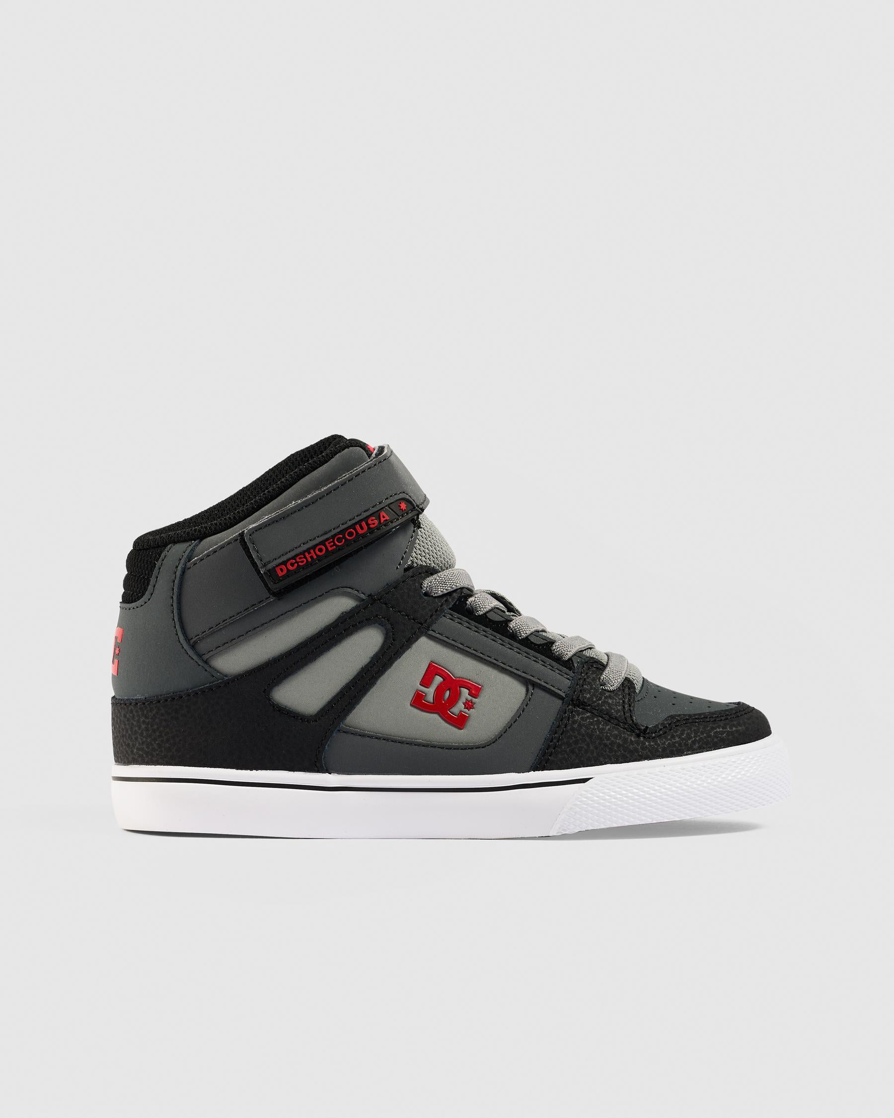 DC - Pure High Top - Black/Grey/Red