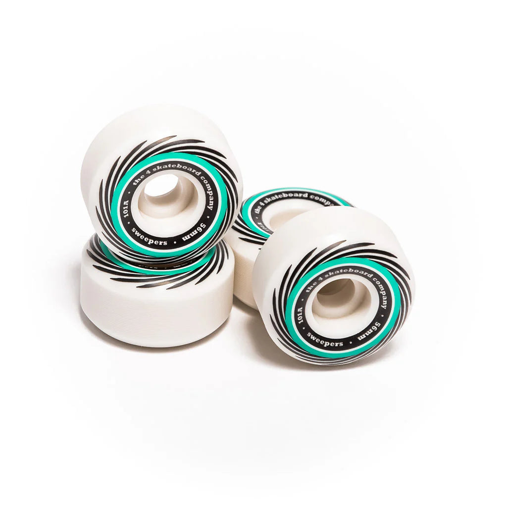 The 4 Skateboarding Company 56mm - Sweepers Green - Skateboard Wheels