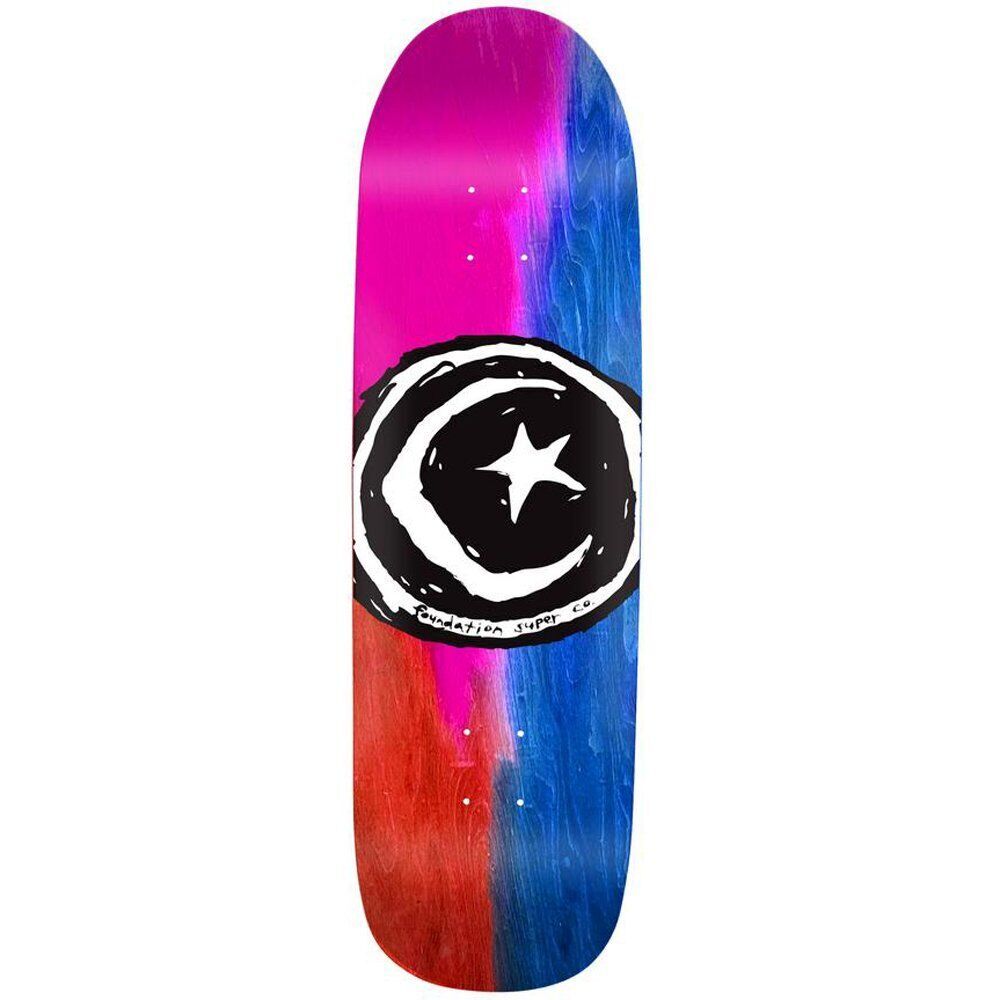 Foundation 9.0 - Star & Moon Dyed Shaped - Skateboard Deck