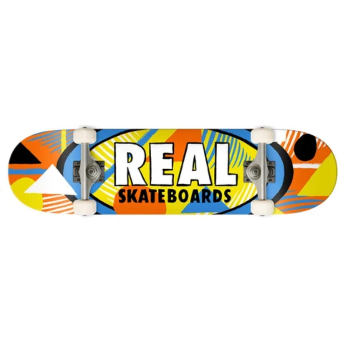 Real 7.3 - Hatched Oval Mini - Complete Skateboard