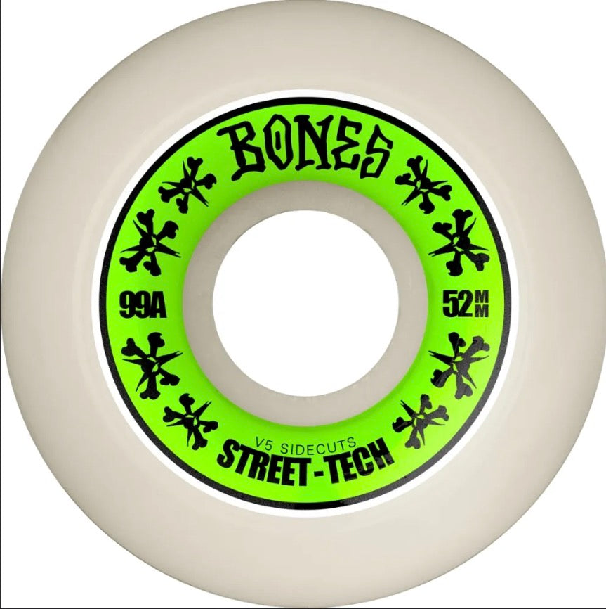 Bones 52MM - Street-Tech V5 99A - Skateboard Wheels