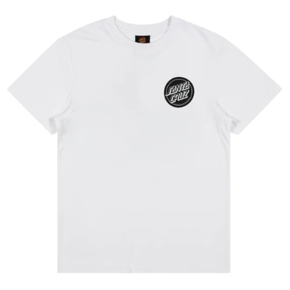 Santa Cruz - Reverse Dot Mono Youth Tee - White