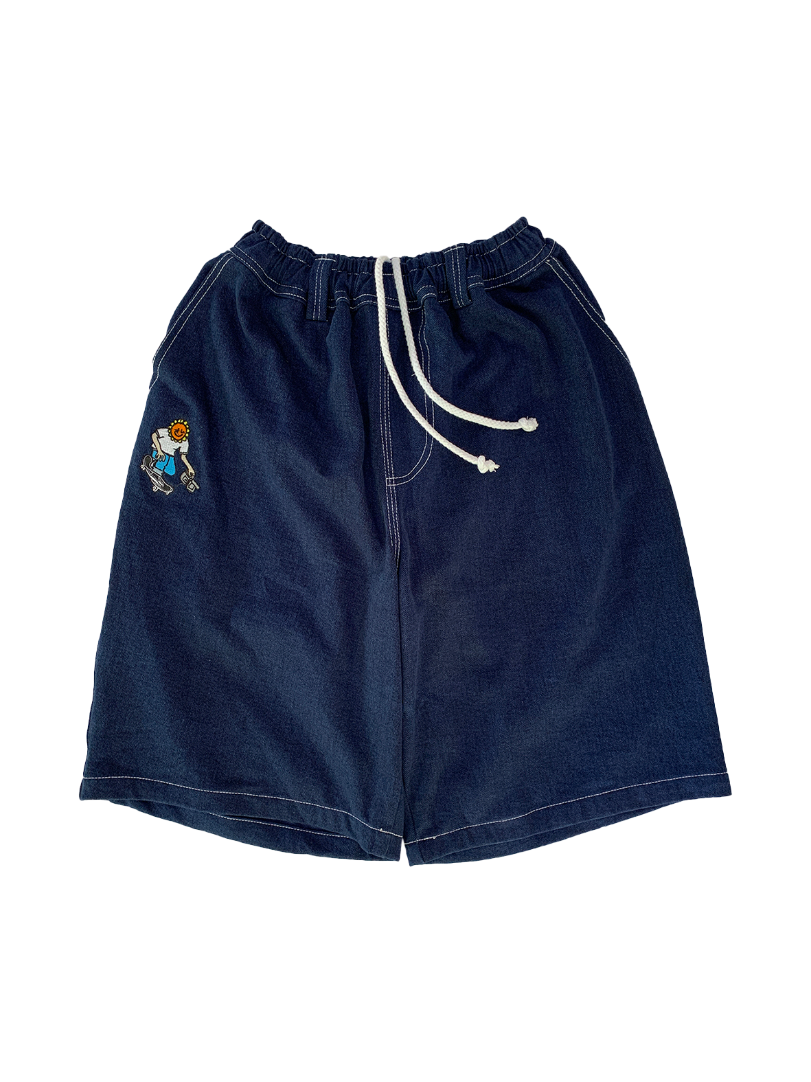 Televisi Star - OG Denim Sunflower - Navy Short (Small)