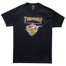 Thrasher Tee - First Cover - Black/Gold