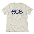 Ace - Rings - Natural/Blue Print Tee - XL