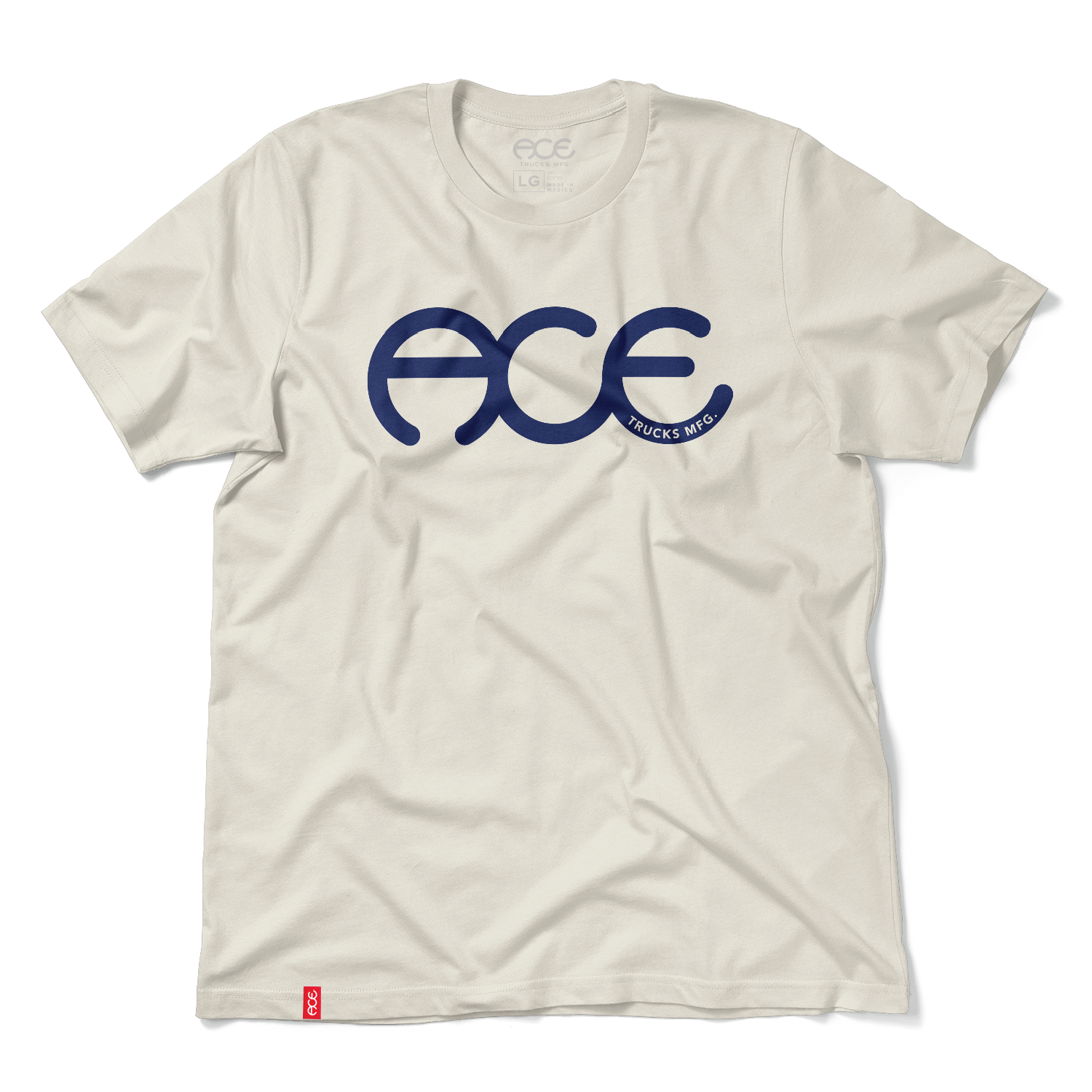 Ace - Rings - Natural/Blue Print Tee - XL