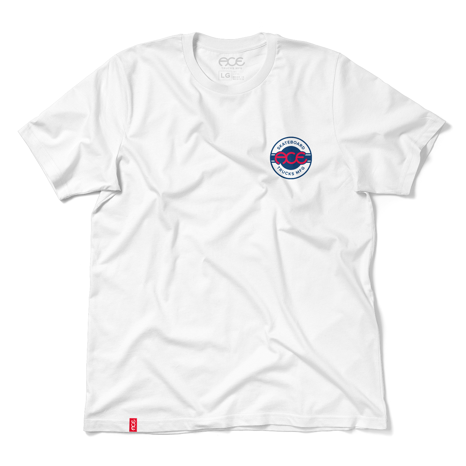Ace - Seal Logo - White Tee - Large