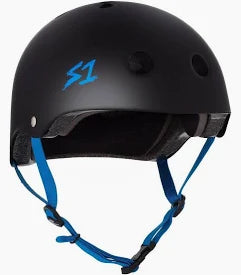 S-One Helmet - Black Matte/Blue Straps