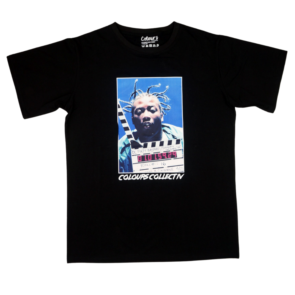 Colours - Shimmy Portrait - Black Tee - Medium