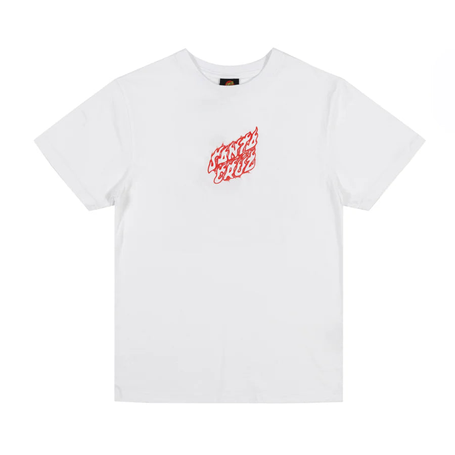 Santa Cruz - Crossbone Mono White - Kids Tee - Size 12