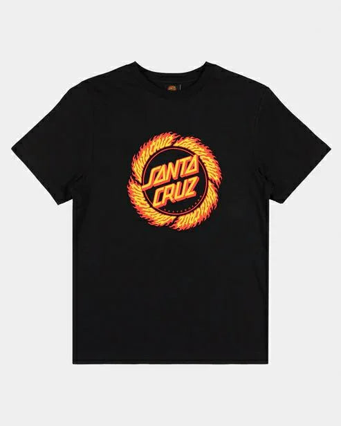 Santa Cruz - Ringed Dot Flame - Kids Tee - Size 12