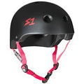 S-One Helmet - Black Matte/Pink Straps