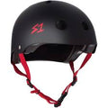 S-One Helmet - Black Matte/Red Straps