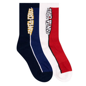 Santa Cruz - Fisheye Strip Crew Sock - 2 Pack